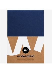 Spannbettlaken WOLKENFELD "Flanell Spannbettlaken 100% Baumwolle - f&uuml;r Matratzen bis 25 cm", blau (marine blau), L:200cm, Flanell, Obermaterial: 100% Baumwolle, Bettlaken, Spannbettlaken, Kuscheliger Komfort f&uuml;r Matratzen und Topper bis 25 cm H&ouml;he