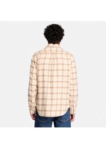 Flanellhemd Timberland "Flannel Check Shirt (Regular)", Herren, Gr. S, N-Gr, beige (wei&szlig; smoke yd), Obermaterial: 100% Baumwolle, Hemden Flanellhemd, Regular-Passform, aus Baumwolle, in den Gr&ouml;&szlig;en S bis XXXL