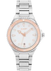 JOOP! Quarzuhr JOOP, silber (silberfarben), Armbanduhren, Damen, Quarzuhr, Armbanduhr, Damenuhr, analog, Datum, Edelstahlarmband