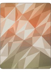 Wohndecke Biederlack "Shadeflow", orange (terra), B/L: 150cm x 200cm, Obermaterial: 58% Baumwolle, 35% Polyacryl, 7% Polyester, Wohndecken, Wohndecke, 150 x 200, mit Zierstich