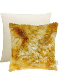 Dekokissen APELT "2929" Gr. 1, gelb (gelb, gemustert), B:46cm L:46cm, Polyester, Dekokissen_Sitzkissen_Kissenh&uuml;llen, Dekokissen, Wendekissenh&uuml;lle ohne F&uuml;llung, 1 St&uuml;ck
