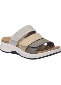 Sandale Josef Seibel "Estelle 11, granit-multi", Damen, Gr. 39, grau (granit, multi), Obermaterial: 100% Rindsleder Leather cow., Schuhe Sandale