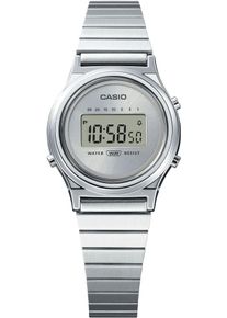Chronograph CASIO VINTAGE, silber (edelstahlfarben, silberfarben), Armbanduhren, Damen, Chronograph, Quarzuhr, Armbanduhr, Damenuhr, Edelstahlarmband,digital,Stoppfunktion