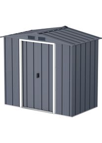 Gartenhaus VCM "Metall Ger&auml;tehaus 202x113 Gartenhaus Schiebet&uuml;ren", schwarz (anthrazit), Gartenh&auml;user, Gartenhaus