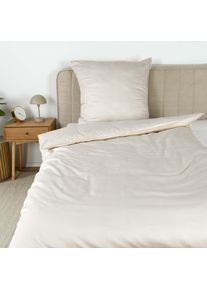 Bettw&auml;sche Tom Tailor HOME "FINE STRIPES", beige, B/L: 155cm x 220cm, 1 Stk., 1 Stk., Satin, B/L: 80cm x 80cm, 2, Satin, Obermaterial: 100% Baumwolle, Bettw&auml;sche, Bettw&auml;sche, new bedroom, gewebtes Label