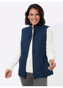 Damen Steppweste mit seitlichen Ziern&auml;hten in dunkelblau ,Gr&ouml;&szlig;e 38, WITT, 100% Polyester. Wattierung: 100% Polyester