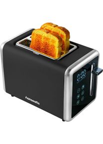 Hanseatic Toaster "HT9007BD, mit Br&ouml;tchenaufsatz", schwarz, B:16cm H:19cm T:28cm, Toaster, inkl. 3 Jahre Herstellergarantie, Toaster