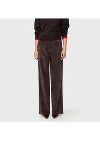 Cordhose MAC "CHIARA", Damen, Gr. 40, L&auml;nge 32, truffle braun, Web, Obermaterial: 90% Polyester, 8% Polyamid, 2% Elasthan, unifarben, loose fit lang, Hosen Cordhose, mit weitem Bein