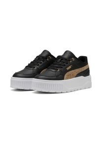 Sneaker Puma "KARMEN II IDOL TOPCAT", Damen, Gr. 40,5, Textil, schwarz (Puma schwarz, toasted almond), Synthetik, Schuhe Sneaker, f&uuml;r sportliche Aktivit&auml;ten und Streetwear, mit Schn&uuml;rung
