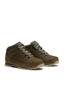 Schn&uuml;rboots Timberland "EURO SPRINT - MID LACE BOOT", Herren, Gr. 47,5, braun (dk gr&uuml;n nubuck w camo), Leder, Schuhe Schn&uuml;rboots, Winterstiefel, Schn&uuml;rstiefel, Winterschuhe
