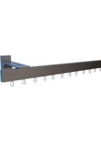 Gardinenstange Indeko "Bern", silber (edelstahlfarben), L:130cm, Aluminium, Gardinenstangen, Gardinenstange, sehr stabil, leichtl&auml;ufig, stilvol, zeitlos, elegant 1-2-oder 3-Lauf