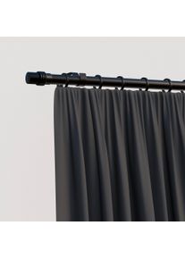 Gardinenstange Indeko "Zylinder", schwarz, L:100cm &Oslash;:16mm, Eisen, Gardinenstangen, Gardinenstange