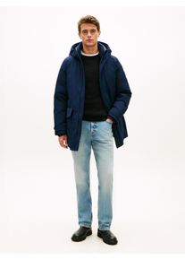 Parka Tommy Hilfiger "ROCKIE DOWN PARKA", Herren, Gr. XL, navy blau, Obermaterial: 84% Polyester, 16% Baumwolle. Futter: 100% Nylon. F&uuml;llung: 90% Daunen, 10% Federn, regular fit, Windstopperb&uuml;ndchen, Jacken Parka, mit Daunenf&uuml;llung, regular fit