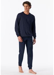 Schlafanzug Schiesser "Comfort Essentials", Damen, Gr. 56, 511, rot, Single Jersey, Obermaterial: 100% Baumwolle, bequem lang, Rundhals, Homewear-Sets Schlafanzug, mit angenehmen B&uuml;ndchen