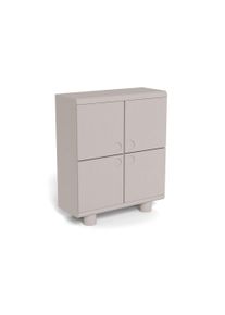 Beistellschrank ACTONA GROUP "W&auml;scheschrank, Schlafzimmerschrank", beige (grau), B:100cm H:120cm T:40cm &Oslash;:100cm, MDF, Schr&auml;nke, Beistellschrank, Schrank, B&ouml;den, grau,100x40x120