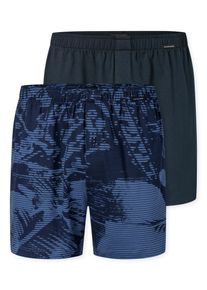 Weiter Boxer Schiesser "Boxershorts Multipack", Herren, Gr. 9, 908, sonstige, Webqualit&auml;t, Obermaterial: 95% Baumwolle, 5% Elasthan, weit, Unterhosen Weiter Boxer, unktionaler Knopfleiste und sichtbarem Knopf