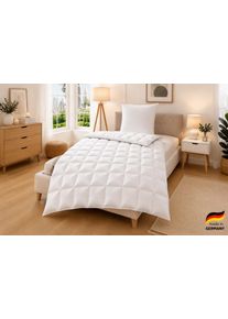 Daunenbettdecke OTTO HOME "K&ouml;niz 90% Daunen, alle W&auml;rmeklassen, hergestellt in Deutschland", wei&szlig;, neutral, B:220cm L:155cm, Bezug: 100% Baumwolle. F&uuml;llung: 90% Daunen, 10% Federn, Bettdecken, Daunenbettdecke, hergestellt in Deutschland