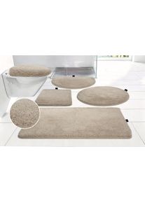 Badematte Bruno Banani "Lana, Standard & Premium Qualit&auml;t, 25 mm oder 30 mm H&ouml;he", beige (taupe), rechteckig (80cm x 150cm ), Polyacryl, Badematten, Badematte, Badteppich, Badematten, unifarben, auch als 3 teiliges Set & rund