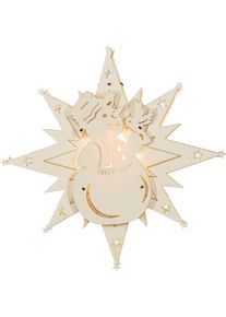 LED Fensterbild SAICO ORIGINAL "Schneemann, inkl. LED-Leuchtmittel, warmwei&szlig;", beige (natur), B:30cm H:32,5cm T:4,5cm, Leuchten, LED Fensterbild, BxHxT: 30x32,5x4,5 cm