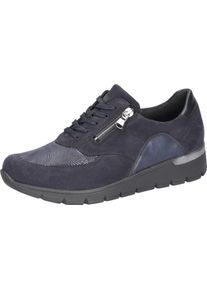 Waldl&auml;ufer Schn&uuml;rschuh WALDL&Auml;UFER "K-RAMONA", Damen, Gr. 5,5 (38,5), Textil, blau (nachtblau), Nubukleder, Textil, Veloursleder, unifarben, Schuhe Schn&uuml;rschuh, Komfortschuh, Bequemschuh Sneaker in extrabreiter K-Weite, Orthotritt