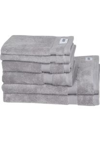 Sch&ouml;ner Wohnen Kollektion Handtuch Set "Cuddly", grau, 6 Stk., Frotteevelours, Frotteevelours, Obermaterial: 100% Baumwolle, SCH&Ouml;NER WOHNEN-KOLLEKTION, Handt&uuml;cher, Handtuch Set, schnell trocknende Airtouch-Qualit&auml;t