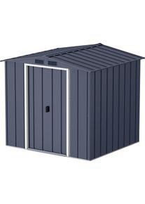 Gartenhaus Vcm "Metall Ger&auml;tehaus 202x174 Gartenhaus Schiebet&uuml;ren", schwarz (anthrazit), Gartenh&auml;user, Gartenhaus