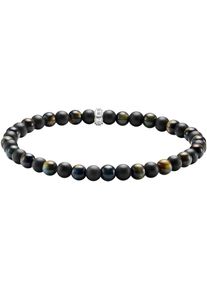 Armband Thomas Sabo "Talisman-Armband" Gr. 21, bunt (silberfarben, schwarz, blau, schwarz, blau), Armb&auml;nder, Damen, 21, Silber 925 (recycelt), Armband, mit Obsidian, Tigerauge