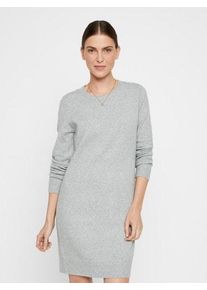 V&eacute;ro Moda Strickkleid VERO MODA "VMDOFFY LS O-NECK DRESS GA NOOS", Damen, Gr. L (40), N-Gr, grau (light grau melange), Strick, Obermaterial: 94% Polyester, 3% Elasthan, 3% Nylon, meliert, regular fit kurz, Rundhals, Rippb&uuml;ndchen, Kleider Strickkleid, Materialmix mit Stretch, locker geschnitten