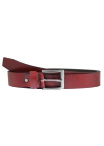 Lederg&uuml;rtel Leonardo Verrelli "90 cm - 140 cm (Bundweite) in Rot aus 100% Echtleder, k&uuml;rzbar", Herren, Gr. 120, rot, Echtleder, G&uuml;rtel Lederg&uuml;rtel
