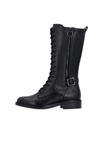 Schn&uuml;rstiefel Remonte, Damen, Gr. 36, Varioschaft, schwarz, Leder, Lederimitat, unifarben, Schuhe Schn&uuml;rstiefel, Stiefel mit Rei&szlig;verschluss und Zierschnalle