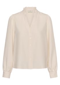 Langarmbluse Kaffe "Damen Bluse langarm KAjonah", Damen, Gr. 36, wei&szlig; (chalk cc.), Obermaterial: 100% Polyester PES., Blusen Langarmbluse