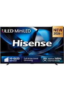 HISENSE QLED-Fernseher "100U7DSE", Energieeffizienz: F, schwarz (schwarz, dunkelgrau), 100 &Prime;, Fernseher, QLED-Fernseher