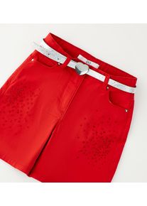 Shorts IDO "BABY GIRL SHORT", M&auml;dchen, Gr. 80, EURO-Gr&ouml;&szlig;en, rot, 98% Baumwolle, 2% Elasthan - Polyurethan Metall, Hosen Shorts