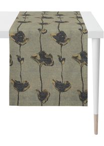 Tischl&auml;ufer Apelt "Perla, LOFT STYLE, Jacquard", beige (natur, anthrazit, beige), B:44cm L:140cm, Polyester, Viskose, Tischdecken, Tischl&auml;ufer