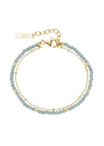 Armband "Armband mit t&uuml;rkisfarbigen Amazonit-Kugeln, Silber 925", blau (t&uuml;rkis), Giorgio Martello MILANO, Armb&auml;nder, Damen, Silber 925 (Sterlingsilber), Armband