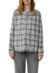 Karobluse s.Oliver, Damen, Gr. 38, bunt (icy aqua check), Obermaterial: 50% Modal, 50% Viskose, kariert, relaxed fit h&uuml;ftlang, Blusen Karobluse, mit verspielten Details, Relaxed Fit