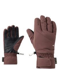 Skihandschuhe Ziener "KATYMY-Z GORE‑TEX DAMEN", Damen, Gr. 8,5, braun (chocolate), Kunstfaser, Handschuhe Skihandschuhe, wasserdicht, winddicht, atmungsaktiv, w&auml;rmendes Pl&uuml;schfutter