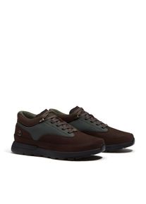Schn&uuml;rschuh Timberland "EURO GRID - MID LACE SNEAKER", Herren, Gr. 40, Synthetik, braun (schwarz braun nubuck), Leder, Schuhe Schn&uuml;rschuh