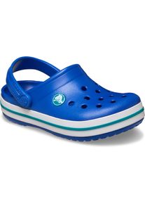 Clog Crocs "Crocband Clog", M&auml;dchen, Gr. 23, blau (blau, wei&szlig;), Croslite&trade;, kontrastfarbene Details, Schuhe Clog, Sandale, Sommerschuh, Badeschuh mit L&uuml;ftungs&ouml;ffnungen