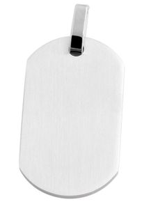 Dog Tag Anh&auml;nger Akzent "aus Edelstahl, gravurf&auml;hig", silber (silberfarbig), Schmuckanh&auml;nger, Herren, Edelstahl, Dog Tag Anh&auml;nger