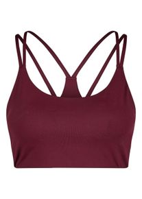 Sport-BH FABLETICS "Fabletics BRA PRINCIPAL LOW IMPACT SPORTS BRA", Damen, Gr. XS, rot (merlot), Sportlich, BHs Sport-BH, mit tr&auml;gerlosem Racerback und Schl&uuml;ssell&ouml;chern