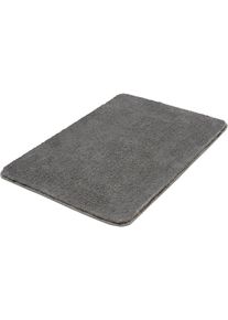 Badematte KLEINE WOLKE "Marco, Badvorleger, Badezimmer Teppich", grau (anthrazit), H:20mm, Polyester, Badematten, Badematte, Badteppich, Uni Farben
