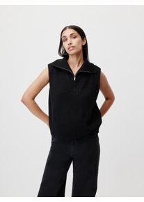 Pullunder LEGER "Blakely, LeGer by Lena Gercke", Damen, Gr. 42, schwarz, Strick, Obermaterial: 75% Viskose, 25% Nylon, normal, Pullover Pullunder, grob gestrickte Struktur, melierte Optik