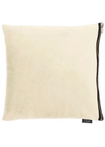 Dekokissen Apelt "TASSILO" Gr. 1, beige (natur, unifarben), B:45cm L:45cm, Polyester, Dekokissen_Sitzkissen_Kissenh&uuml;llen, Dekokissen, Uni, Samt, Kissenh&uuml;lle mit F&uuml;llung, 1 St&uuml;ck