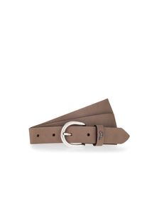 Lederg&uuml;rtel Mustang "Harper", Damen, Gr. 105, braun (schwarz taupe), Rindsleder, G&uuml;rtel Lederg&uuml;rtel, schmale Form, 2,5 cm breit, aus Rindsleder, mit ovaler Schlie&szlig;e