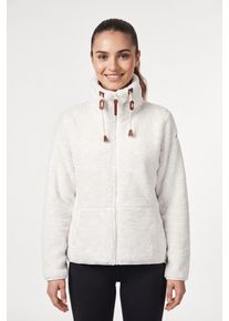 Fleecejacke Icepeak "Icepeak COLONY", Damen, Gr. XL, wei&szlig; (natural wei&szlig; 2), Obermaterial: 100% Polyester, normal, Jacken Fleecejacke, sportlicher Stil, mit Rei&szlig;verschluss, schnell trocknendes Material