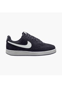Sneaker Nike Sportswear "Court Vision Low SD Premium", Damen, Gr. 40,5, schwarz (gridiron, photon dust), Leder, Schuhe Sneaker, inspiriert vom Design des Nike Air Force