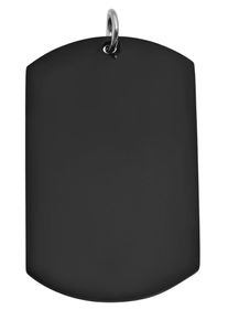 Dog Tag Anh&auml;nger Akzent "Grace, langlebig", schwarz, Schmuckanh&auml;nger, Herren, Edelstahl, Dog Tag Anh&auml;nger