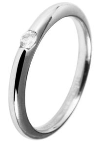 Fingerring Akzent "Baraa, silberfarbig, langlebig" Gr. 52, silber (silberfarbig), Fingerringe, Damen, 52, Edelstahl, Fingerring