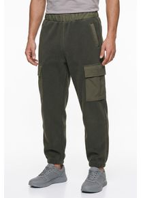 Fleecehose CMP "MAN LONG PANT", Herren, Gr. M, N-Gr, gr&uuml;n, Obermaterial: 100% Polyester, Hosen Fleecehose, Teddyfleece mit W&auml;rmekomfort, Cargo-Taschen, Elastischer Bund
